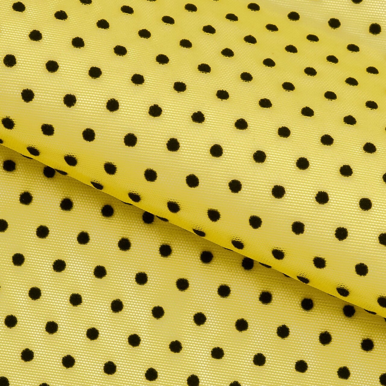 1 Yard Polka Dot Flocked Stretch Mesh Fabric 36" x 60" Length by Width